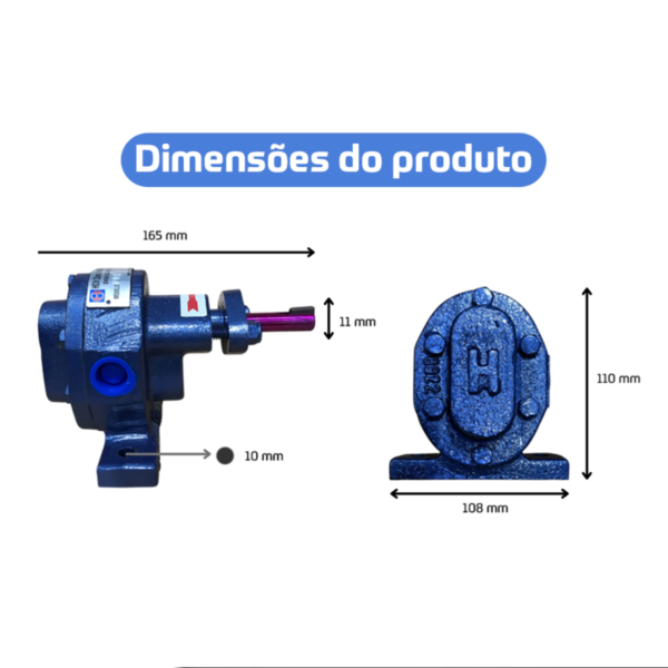 Bomba de Engrenagem para Óleo Hidex H12 SL 1/2 Polegada - Image 4