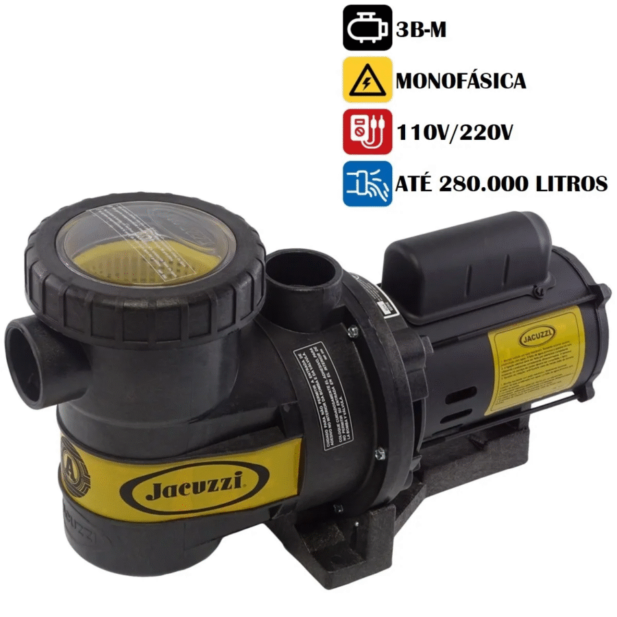 Bomba Centrífuga Para Piscina Jacuzzi 3B-M 3 Cv Monofásica 110/220V - Imagem 2